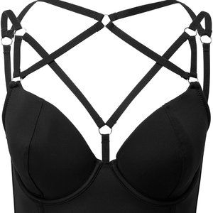 BRAND NEW Killstar Cage Effect Bra Black XXL